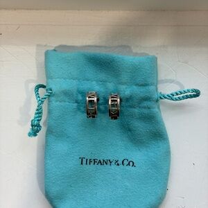 Tiffany & Co. Huggie Atlas Silver Earrings